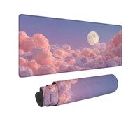 Alfombrilla Ratón XXL 900x300mm, Alfombrilla Ratón Rosa Mouse Pad Cielo Mousepad con 3MM Bordes Cosidos, Impermeable Tapete Escritorio Accesorios Escritorio para Jugadores, Oficina, Regalo -hjw2601CU