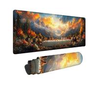 Alfombrilla Ratón XXL 900x300x3mm, Alfombrilla Ratón SueñO Mouse Pad La úLtima Cena Mousepad con Bordes Cosidos, Impermeable Tapete Escritorio Accesorios Escritorio para Jugadores, Oficina -hjw260142