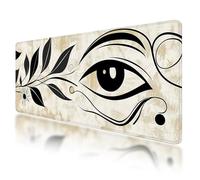 Alfombrilla Ratón XXL 900x400 mm, Alfombrilla Escritorio Beige, Mouse Pad Hojas Antideslizante e Impermeable para Protector Escritorio, Mouse Pad XXL con Bordes Cosidos para Jugadores, Oficina, O-62