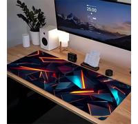 Alfombrilla Ratón XXL 900x400x2mm, Fragmentos de Metal Alfombrilla Escritorio Gaming Cómoda, Grande Mouse Pad con Base de Goma Antideslizante y Bordes Cosidos para Gamer, Oficina, Hogares