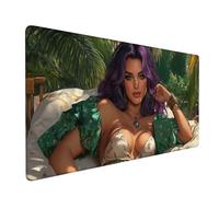 Alfombrilla RatóN XXL 900x400x3mm,Alfombrilla Ratón Verde Mouse Pad Mujer Tapete Escritorio,con Bordes Cosidos Impermeable Protector Escritorio para Jugadores,PC,Oficina,Regalos para Hombres XZ-865
