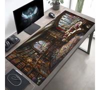 Alfombrilla Ratón XXL 900x400x3mm, Mouse Pad Casa Negro Alfombrilla Escritorio con Superficie Suave y Base de Goma Antideslizante, Gaming Mousepad Mejora La Precisión y La Velocidad PjY6525 H-P