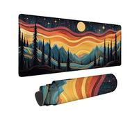 Alfombrilla Ratón XXL 90x30cm, Alfombrilla Ratón Vistoso Mouse Pad Cielo Estrellado Mousepad con Bordes Cosidos, Impermeable Tapete Escritorio Accesorios Escritorio para Jugadores, Oficina -hjw26018B