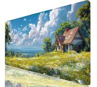 Alfombrilla Ratón XXL 90x40 cm Margarita Mouse Pad Gaming Primavera Protector Escritorio, Precisión Velocidad Mejorada, Antideslizante Mousepad para Teclado, Jugadores PC, Accesorios Gaming H0-367