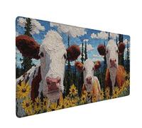 Alfombrilla Ratón XXL 90x40cm, Alfombrilla Ratón Blanco Mouse Pad Buey Mousepad con 3MM Bordes Cosidos, Impermeable Tapete Escritorio Accesorios Escritorio para Jugadores, PC, Oficina -bby2509MI