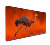 Alfombrilla Ratón XXL 90x40cm, Alfombrilla Ratón Color Naranja Mouse Pad Avestruz Mousepad con 3MM Bordes Cosidos, Impermeable Tapete Escritorio Accesorios Escritorio para PC, Oficina -bby2509HP