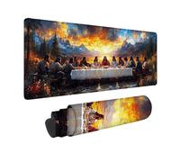 Alfombrilla Ratón XXL 90x40cm, Alfombrilla Ratón La úLtima Cena Mouse Pad SueñO Mousepad con 3MM Bordes Cosidos, Impermeable Tapete Escritorio Accesorios Escritorio para Jugadores, Oficina -hjw2601Z6