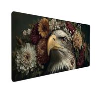 Alfombrilla Ratón XXL áGuila, Flor Mouse Pad Gaming 1000x500x3mm, Alfombrilla Escritorio con Bordes Cosidos, Mousepad Antideslizante, Accesorios Escritorio, Tapete Rato Gamer, para PC, Gamer 1-5654