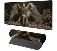 Alfombrilla Ratón XXL Ala, Alfombrilla Escritorio 1200x600x3mm Mujer, Mousepad Gaming con Base de Goma Antideslizante, Protector Escritorio, Desk Mat con Bordes Cosidos, Accesorios Gaming, PC P-9302