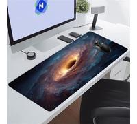 Alfombrilla Ratón XXL, Alfombrilla de Ratón para Juegos 1000x500x2 mm, Alfombrilla Escritorio Antideslizante con Bordes Cosidos Grande Mouse Pad para Jugadores, PC, Oficina (Estrellas Giratorias)