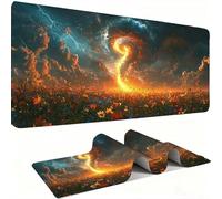 Alfombrilla Ratón XXL Alfombrilla Escritorio 1000 x 500 mm Mouse Pad Gaming Precisión y la Velocidad, tapete Escritorio Base de Goma Antideslizante y Bordes Cosidos, Colorido Sobrenatural w0w-1025