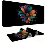 Alfombrilla Ratón XXL Alfombrilla Escritorio 900 x 400 mm Mouse Pad Gaming Precisión y la Velocidad, tapete Escritorio Base de Goma Antideslizante y Bordes Cosidos para Oficina, Flor Color 3 w0w-944