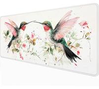 Alfombrilla Ratón XXL/Alfombrilla Escritorio 900x400 mm - Mouse Pad Gaming Blanco - Mousepad - Pájaro - Tapete Escritorio - Mejora la Precisión la Velocidad con Base de Goma Antideslizante -87655