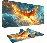 Alfombrilla Ratón XXL - Alfombrilla Escritorio, Animal Phoenix Mouse Pad Mejora la Velocidad y Precisión, Antideslizante Mousepad, Resistente Salpicaduras Protector Mesa Escritorio 700x300x3mm j0xk957