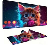 Alfombrilla Ratón XXL - Alfombrilla Escritorio, Bola De Hilo De Gato Mouse Pad Mejora la Velocidad y Precisión, Antideslizante Mousepad, Resistente Protector Mesa Escritorio 600x300x3mm j0xk-469
