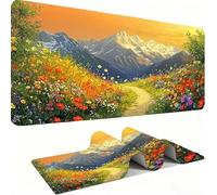 Alfombrilla Ratón XXL - Alfombrilla Escritorio, Montaña Escénica Mouse Pad Mejora Velocidad Precisión, Antideslizante Mousepad, Resistente Salpicaduras Protector Mesa Escritorio 800x400x3mm j0xk-866