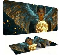 Alfombrilla Ratón XXL - Alfombrilla Escritorio, Moon Woman Mouse Pad Mejora la Velocidad y Precisión, Antideslizante Mousepad, Resistente a Salpicaduras Protector Mesa Escritorio 1200x600x3mm j0xk-34