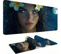 Alfombrilla Ratón XXL - Alfombrilla Escritorio, Moon Woman Mouse Pad Mejora la Velocidad y Precisión, Antideslizante Mousepad, Resistente a Salpicaduras Protector Mesa Escritorio 1500x800x3mm j0xk-35