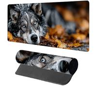 Alfombrilla Ratón XXL Animal, Alfombrilla Escritorio 1000x500x3mm Hojas, Mousepad Gaming con Base de Goma Antideslizante, Protector Escritorio, Desk Mat con Bordes Cosidos, Accesorios Gaming 8-2334