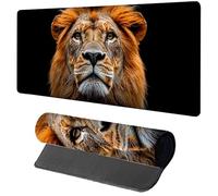 Alfombrilla Ratón XXL Animal, Alfombrilla Escritorio 800x400x3mm LeóN, Mousepad Gaming con Base de Goma Antideslizante, Protector Escritorio, Desk Mat con Bordes Cosidos, Accesorios Gaming, PC 8-3416