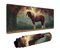 Alfombrilla Ratón XXL áRbol, Caballo Alfombrilla Escritorio 1000x500x3mm, Mouse Pad Gaming con Base de Goma, Mejora La Precisión Y La Velocidad, Protector Escritorio Grande, para Oficina Gamer X-1640
