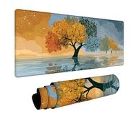 Alfombrilla Ratón XXL áRbol, Cielo Estrellado Alfombrilla Escritorio 1000x500x3mm, Mouse Pad Gaming con Base de Goma, Mejora La Precisión Y La Velocidad, Protector Escritorio Grande, para PC 4-1297