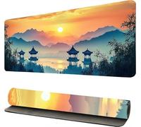 Alfombrilla Ratón XXL Atardecer Paisaje, Tapete Rato XXL, Alfombrillas Raton 40x80cm, Alfombrilla Ratón Gaming, Almohadilla Raton, Protector Mesa Escritorio, Mouse Pad para Oficinas/Hogares -47172