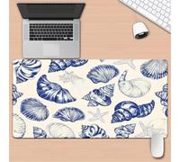 Alfombrilla Ratón XXL Caracol Azul, 1000x500x2mm Antideslizante Alfombrilla Escritorio, Mejora la Precisión y Velocidad, Grande Tamaño Mouse Pad con Bordes Cosidos para Oficina, Hogare