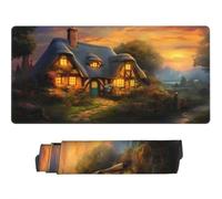 Alfombrilla Ratón XXL Casa de Cuento de Hadas, Mouse Pad XXL 800x300mm, Alfombrilla Escritorio con Bordes Cosidos, Mousepad con Base de Goma Antideslizante para Gaming, Oficina (Paisaje) -MP1292