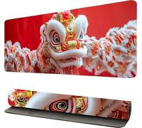 Alfombrilla Ratón XXL Danza del León Paisaje, Tapete Rato XXL, Alfombrillas Raton 40x90cm, Alfombrilla Ratón Gaming, Almohadilla Raton, Protector Mesa Escritorio, para Oficinas/Hogares -46632