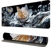 Alfombrilla Ratón XXL Flor Mariposa, Tapete Rato XXL, Alfombrillas Raton 40x90cm, Alfombrilla Ratón Gaming, Almohadilla Raton, Protector Mesa Escritorio, Mouse Pad Gamer, para Oficinas/Hogares -46056