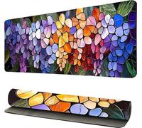 Alfombrilla Ratón XXL Flor Planta, Tapete Rato XXL, Alfombrillas Raton 40x90cm, Alfombrilla Ratón Gaming, Almohadilla Raton, Protector Mesa Escritorio, Mouse Pad Gamer, para Oficinas/Hogares -47000