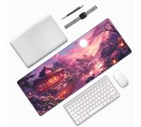 Alfombrilla Ratón XXL Gaming 1000x500x3mm,Grande Alfombrilla Ratón Japón Patrón Mouse Pad Gaming,Tapete Rato Cabina Impermeable y Antideslizante Base de Goma para Decoracion Escritorio Hogares 0E-744