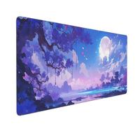Alfombrilla Ratón XXL Gaming 1000x500x3mm, Grande Alfombrilla Ratón Luna Patrón Mouse Pad Gaming, Tapete Rato Árbol Impermeable y Antideslizante Base de Goma para Decoracion Escritorio Hogares 0E-912