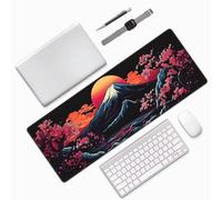 Alfombrilla Ratón XXL Gaming 900x400x3mm,Grande Alfombrilla Ratón Japón Patrón Mouse Pad Gaming,Tapete Rato Montaña Impermeable y Antideslizante Base de Goma para Decoracion Escritorio Hogares 0E-729