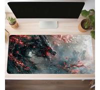 Alfombrilla Ratón XXL Grande Gaming Mouse Pad 1000x500x3mm, Impermeable Antideslizante Mousepad, Lavable, Alfombrilla Escritorio con Base de Caucho para Gamers, PC y Portátil Dragón Negro PjY13481 N-4