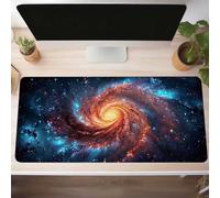 Alfombrilla Ratón XXL Grande Gaming Mouse Pad 1000x500x3mm, Impermeable Antideslizante Mousepad, Lavable, Alfombrilla Escritorio con Base de Caucho PC y Portátil Universo Amarillo PjY9461 B-0