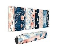 Alfombrilla Ratón XXL Grande Gaming Mouse Pad 1200 x 500 mm, Impermeable Antideslizante Mousepad, Lavable, Alfombrilla Escritorio con Base de Caucho para Gamers, PC y Portátil - (Nordic flores) G-35