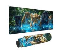 Alfombrilla Ratón XXL Grande Gaming Mouse Pad 1200 x 500 mm, Impermeable Antideslizante Mousepad, Lavable, Alfombrilla Escritorio con Base de Caucho para Gamers, PC y Portátil - (Selva animales) G-102