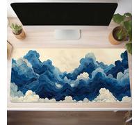 Alfombrilla Ratón XXL Grande Gaming Mouse Pad 140 x 60cm, Impermeable Antideslizante Mousepad, Lavable, Alfombrilla Escritorio con Base de Caucho para Gamers, PC y Portátil Océano Azul PjY11493 D-H