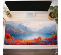 Alfombrilla Ratón XXL Grande Gaming Mouse Pad 160 x 80cm, Impermeable Antideslizante Mousepad, Lavable, Alfombrilla Escritorio con Base de Caucho para Gamers, PC y Portátil Paisaje Montaña PjY4889 S-4