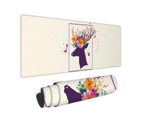 Alfombrilla Ratón XXL Grande Gaming Mouse Pad 700 x 300 mm, Impermeable Antideslizante Mousepad, Lavable, Alfombrilla Escritorio con Base de Caucho para Gamers, PC y Portátil - (Nordic alce) G-37