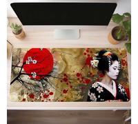 Alfombrilla Ratón XXL Grande Gaming Mouse Pad 700x300x3mm, Impermeable Antideslizante Mousepad, Lavable, Alfombrilla Escritorio con Base de Caucho para Gamers, PC y Portátil Mujer Negro PjY8123 T-P