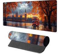 Alfombrilla Ratón XXL Londres, El Gran Ben Alfombrilla Escritorio 800x400x3mm, Protector Escritorio con Base de Goma Antideslizante, Desk Mat, Mousepad Gaming con Bordes Cosidos, para Gaming, 8-9224
