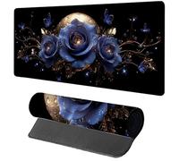 Alfombrilla Ratón XXL Mariposa, Alfombrilla Escritorio 1200x600x3mm Rosa, Mousepad Gaming con Base de Goma Antideslizante, Protector Escritorio, Desk Mat con Bordes Cosidos, Accesorios Gaming P-1916
