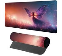 Alfombrilla Ratón XXL Mariposa, Alfombrilla Escritorio 1200x600x3mm SueñO, Mousepad Gaming con Base de Goma Antideslizante, Protector Escritorio, Desk Mat con Bordes Cosidos, Accesorios Gaming 1-6540