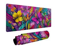 Alfombrilla Ratón XXL Mariposa, Color Alfombrilla Escritorio 1200x600x3mm, Mouse Pad Gaming con Base de Goma, Mejora La Precisión Y La Velocidad, Protector Escritorio Grande, para Oficina Gamer S-7958