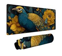 Alfombrilla Ratón XXL Mariposa, Flor Alfombrilla Escritorio 700x400x3mm, Mouse Pad Gaming con Base de Goma, Mejora La Precisión Y La Velocidad, Protector Escritorio Grande, para Oficina Gamer W-7558