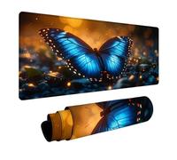 Alfombrilla Ratón XXL Mariposa, Planta Alfombrilla Escritorio 1200x600x3mm, Mouse Pad Gaming con Base de Goma, Mejora La Precisión Y La Velocidad, Protector Escritorio Grande, para Oficina PC 7-1784