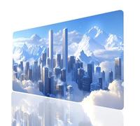 Alfombrilla Ratón xxl Montaña nevada, Alfombrilla Escritorio 1000x500x3mm, Mouse Pad Ciudad con Base de Goma Antideslizante, Mousepad Improve Speed and Accuracy para Regalo Hombre PC Laptop Model10997